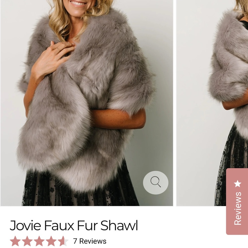 Baltic Born Gray Cape Luxurious Faux Fur